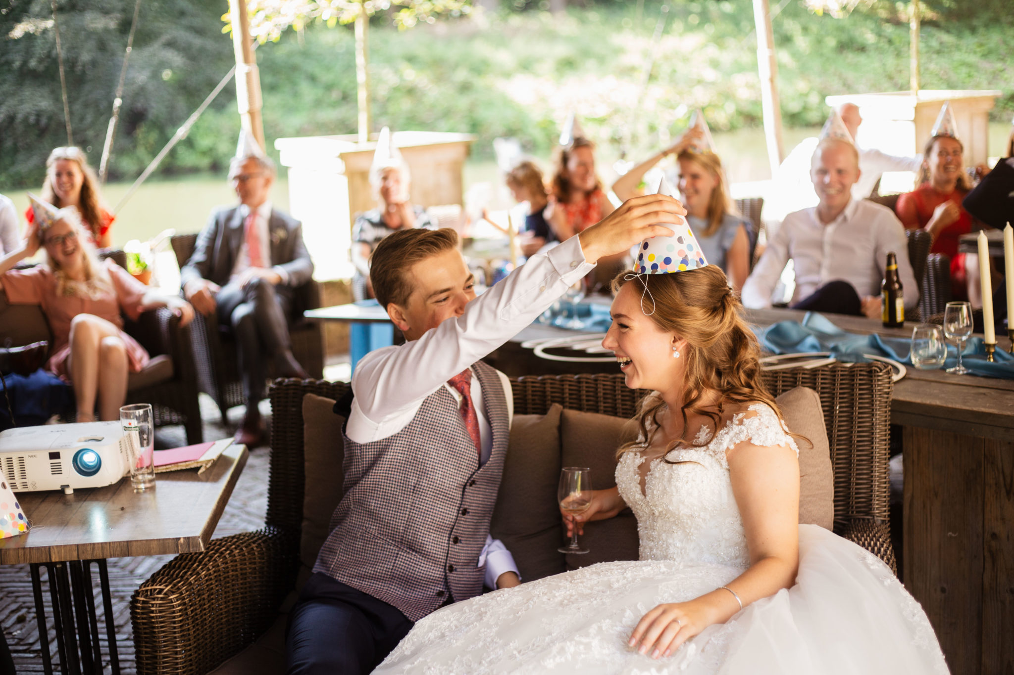 Fun tijdens bruiloft