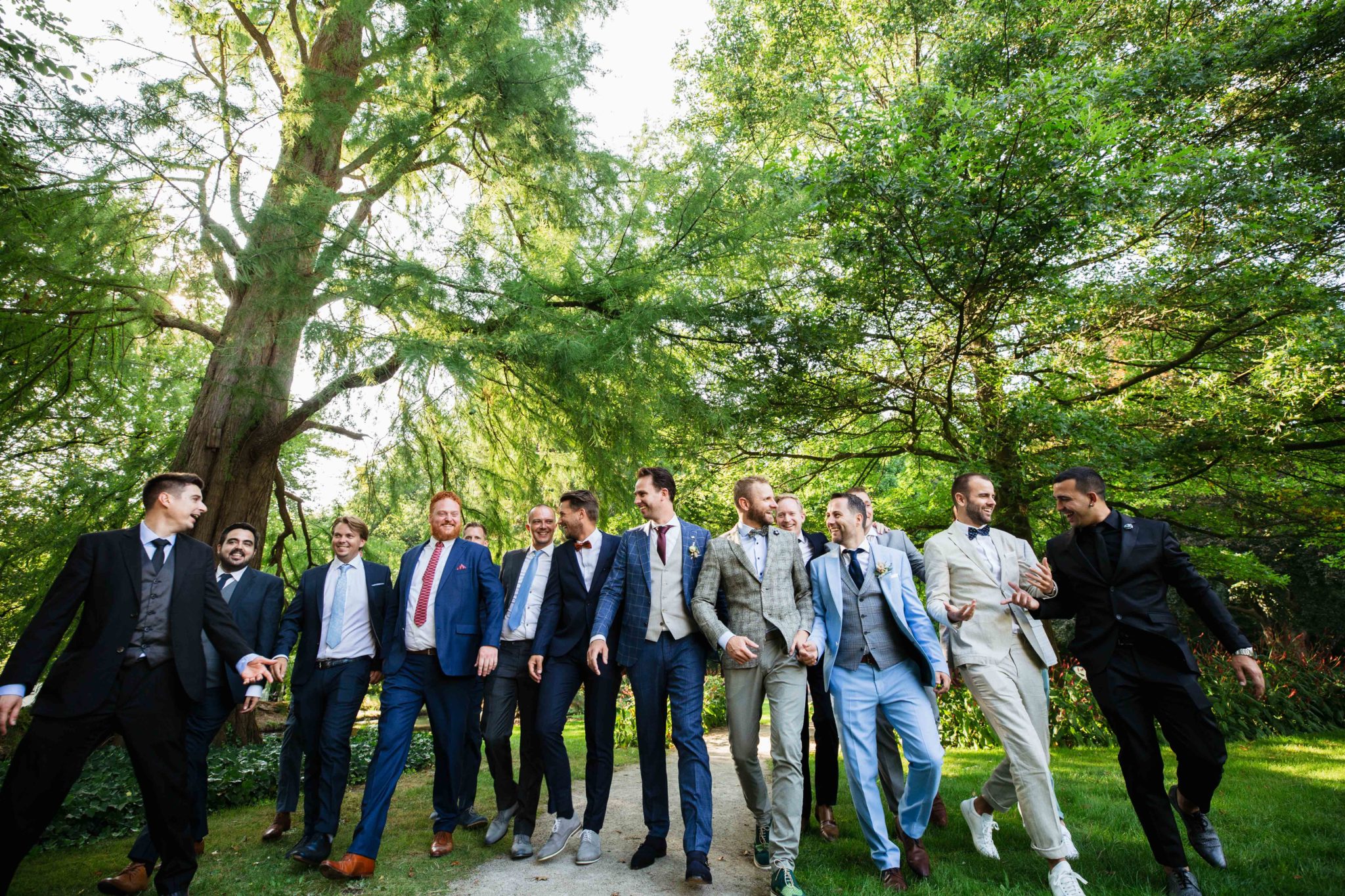 Bruidegom en friends