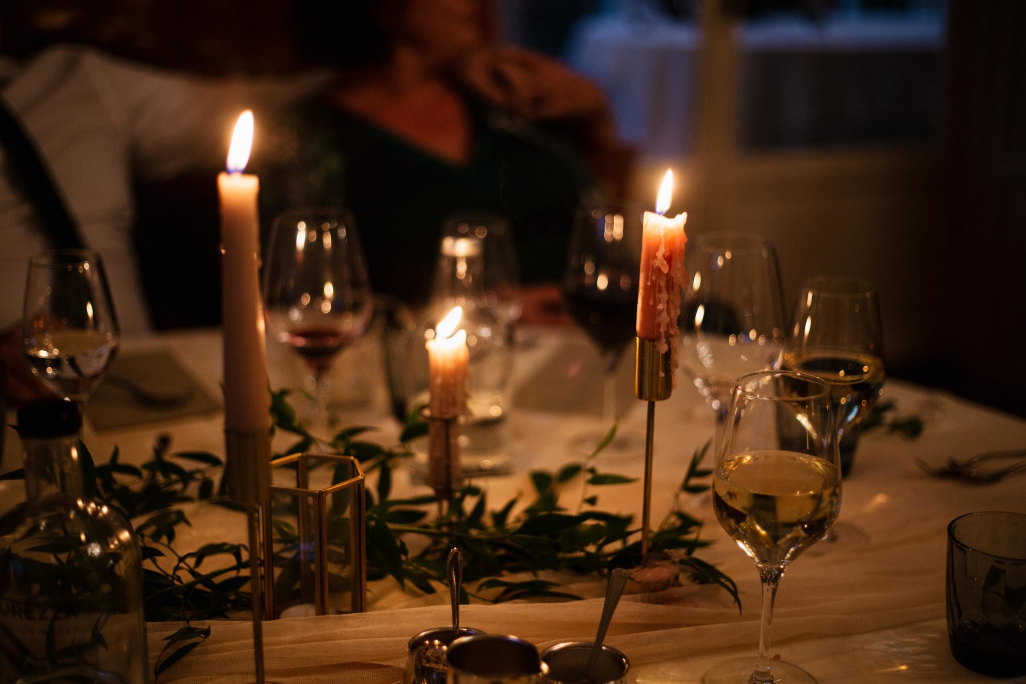 Dineren bij kaarslicht bruiloft