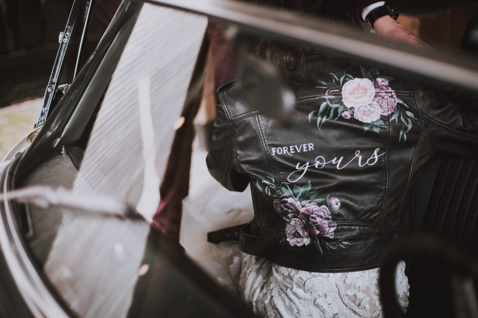 leren jasje bruiloft